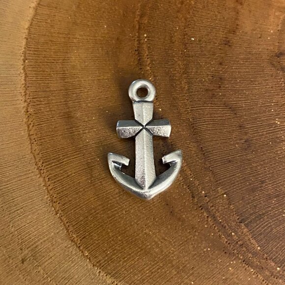 RETIRED James Avery Cross Anchor Charm, Sterling Silver - Picture 1 of 3